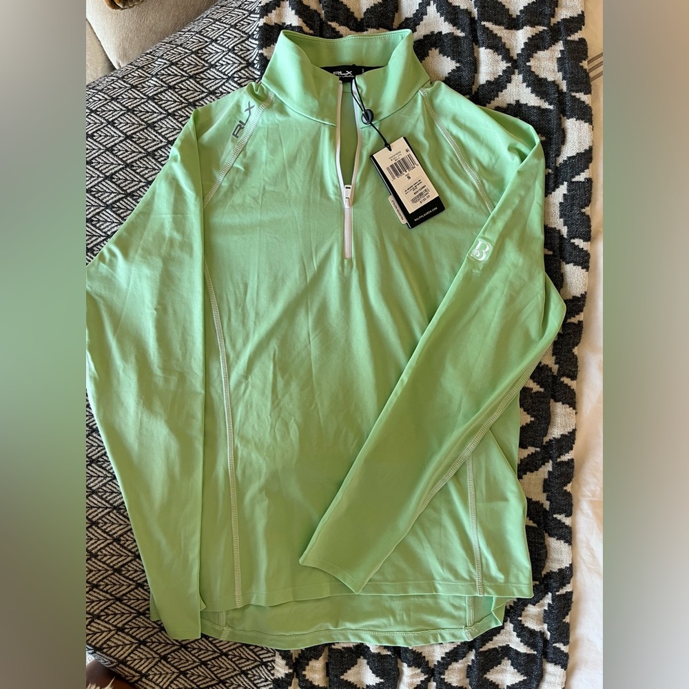 Ralph Lauren Brand New with tag, Light Green Quarter-Zip Golf Top. Small S